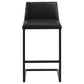 Vardon Genuine Leather Bar Stool Black (Set of 2)