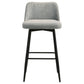Mellor Fabric Upholstered Swivel Bar Chair Grey (Set of 2)