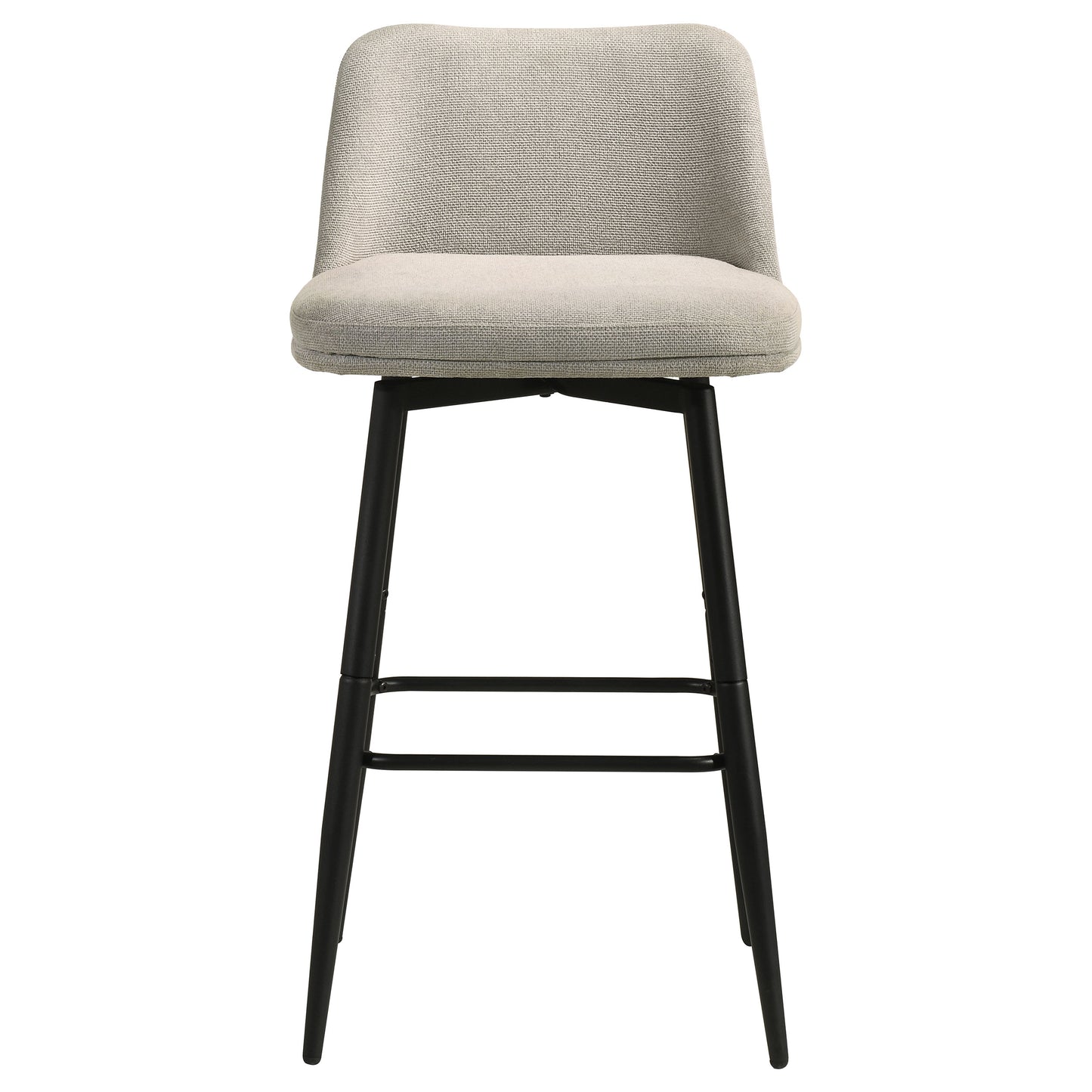 Mellor Fabric Upholstered Swivel Bar Chair Slate Brown (Set of 2)