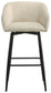 Rainer Fabric Upholstered Swivel Bar Chair Cream (Set of 2)