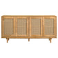 Fabra 4-door Dining Sideboard Storage Console Honey