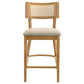 Fabra Cane Back Counter Height Chair Honey Wheat (Set of 2)