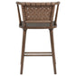 Tallis Woven Leatherette Back Counter Chair Brown (Set of 2)