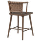 Tallis Woven Leatherette Back Counter Chair Brown (Set of 2)