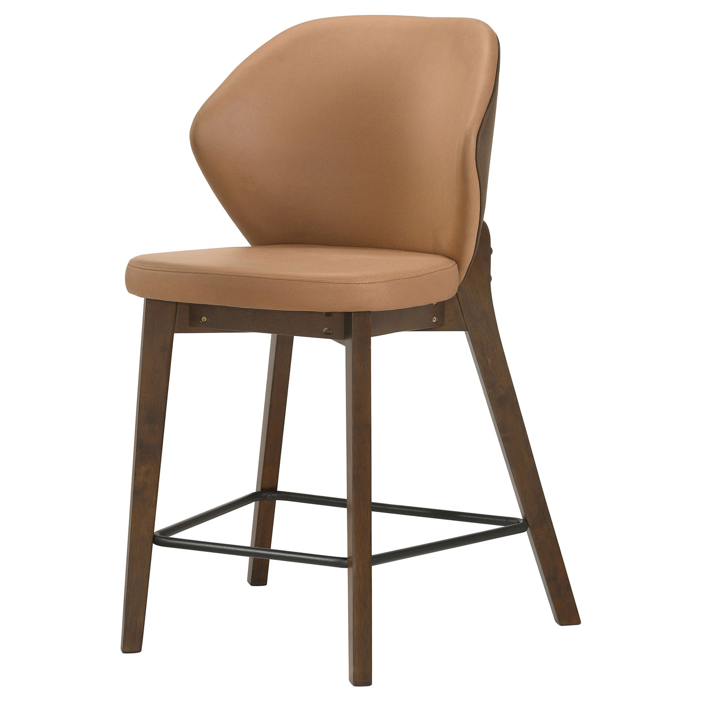 Randolph Upholstered Counter Height Chair Butterscotch and Brown (Set of 2)