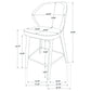 Randolph Upholstered Counter Height Chair Butterscotch and Brown (Set of 2)