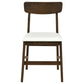Merrin Dining Side Chair Off White and Walnut (Set of 2)