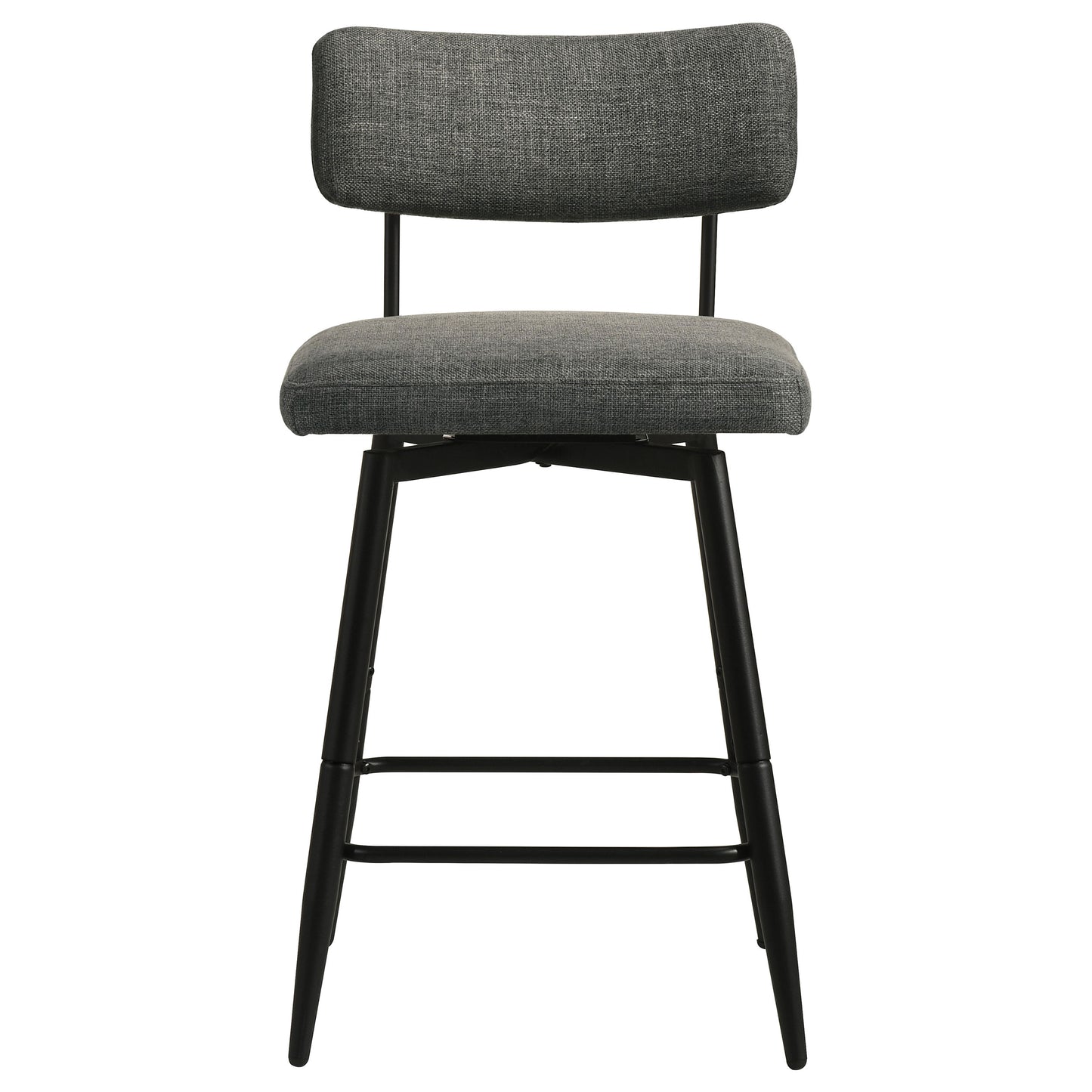 Levine Fabric Upholstered Swivel Counter Chair Grey (Set of 2)