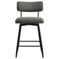 Levine Fabric Upholstered Swivel Counter Chair Grey (Set of 2)