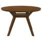 Mueller 5-piece 48-inch Round Dining Set Brown and Beige