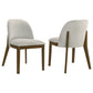 Mueller Upholstered Dining Side Chair Brown and Beige (Set of 2)