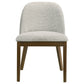 Mueller Upholstered Dining Side Chair Brown and Beige (Set of 2)