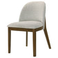Mueller Upholstered Dining Side Chair Brown and Beige (Set of 2)