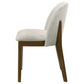 Mueller Upholstered Dining Side Chair Brown and Beige (Set of 2)