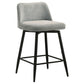 Mellor Fabric Upholstered Swivel Counter Chair Grey (Set of 2)