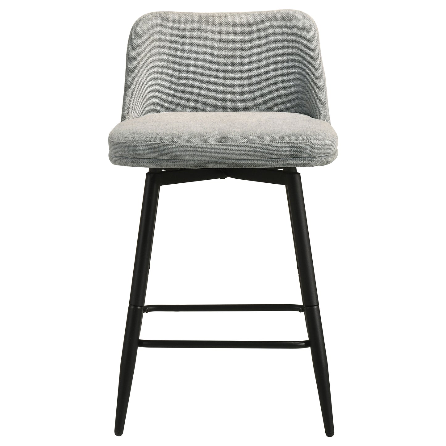 Mellor Fabric Upholstered Swivel Counter Chair Grey (Set of 2)