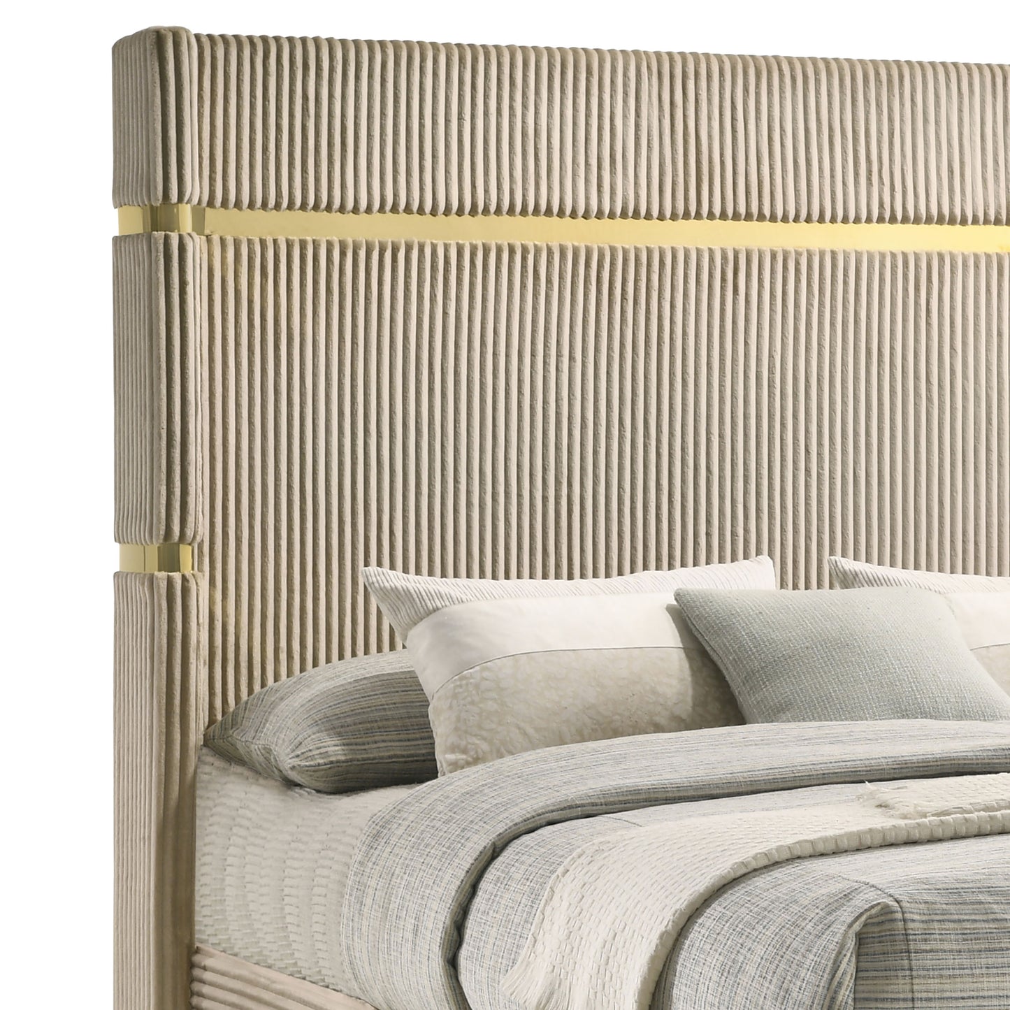 Lucia 3-piece Queen Bedroom Set Beige and White