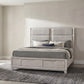 Farre Queen Upholstered Storage Platform Bed Washed Grey