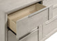 Farre 6-drawer Dresser with Mirror Washed Grey