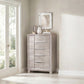 Farre 5-drawer Chest of Drawers Washed Grey