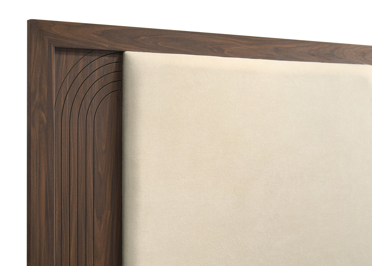Etienne Twin Velvet Upholstered Panel Bed Walnut