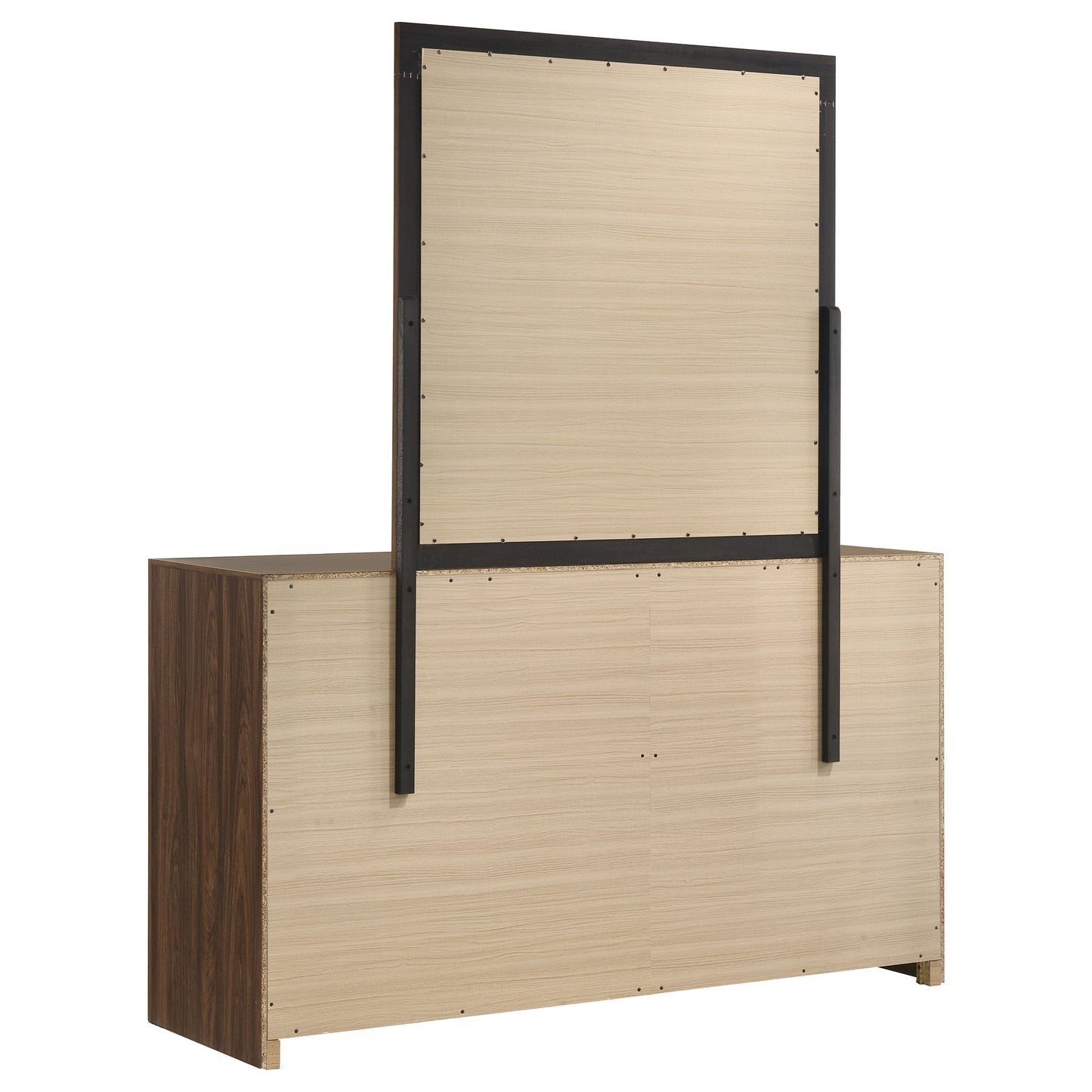Etienne 6-drawer Dresser with Mirror Walnut