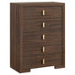 Etienne 5-drawer Bedroom Chest of Drawers Walnut