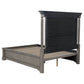 Cresswell Queen Upholstered Storage Platform Bed Weathered Taupe