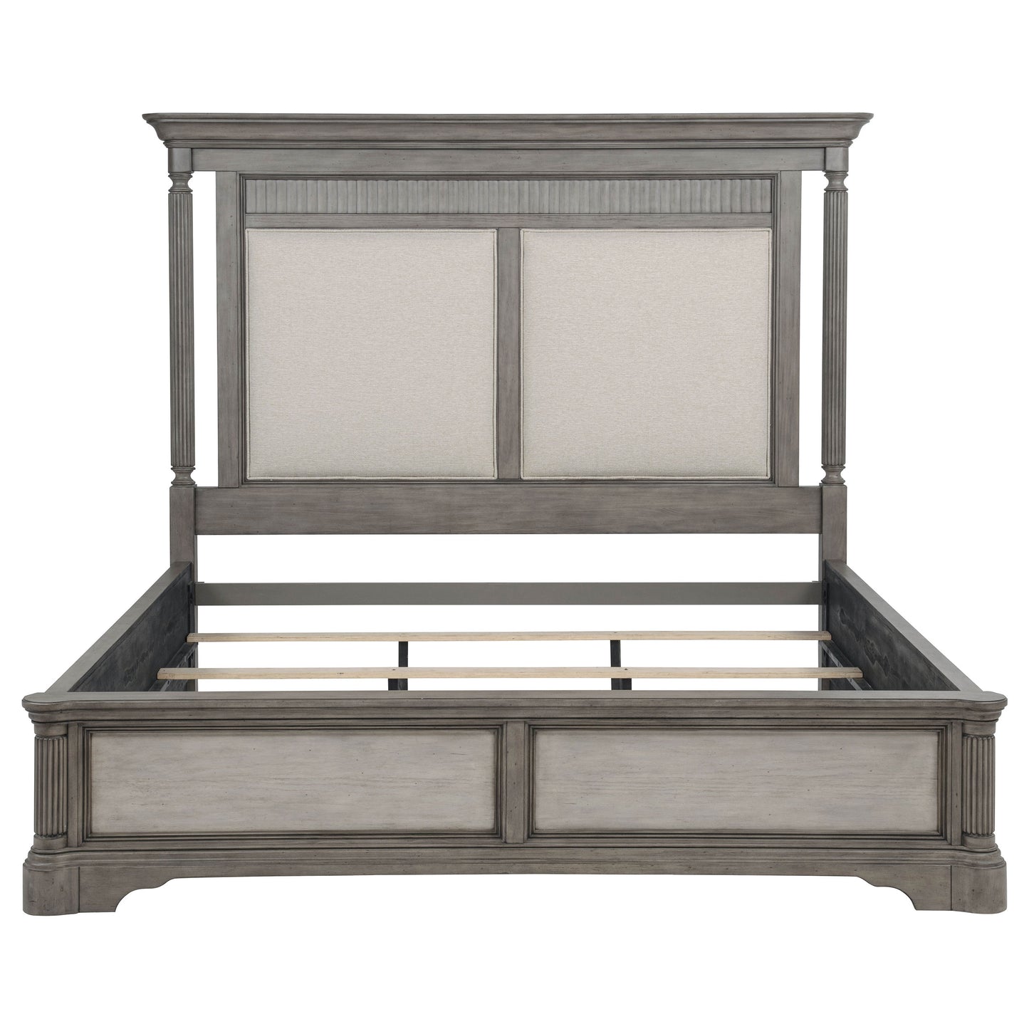 Cresswell Queen Upholstered Panel Bed Weathered Taupe