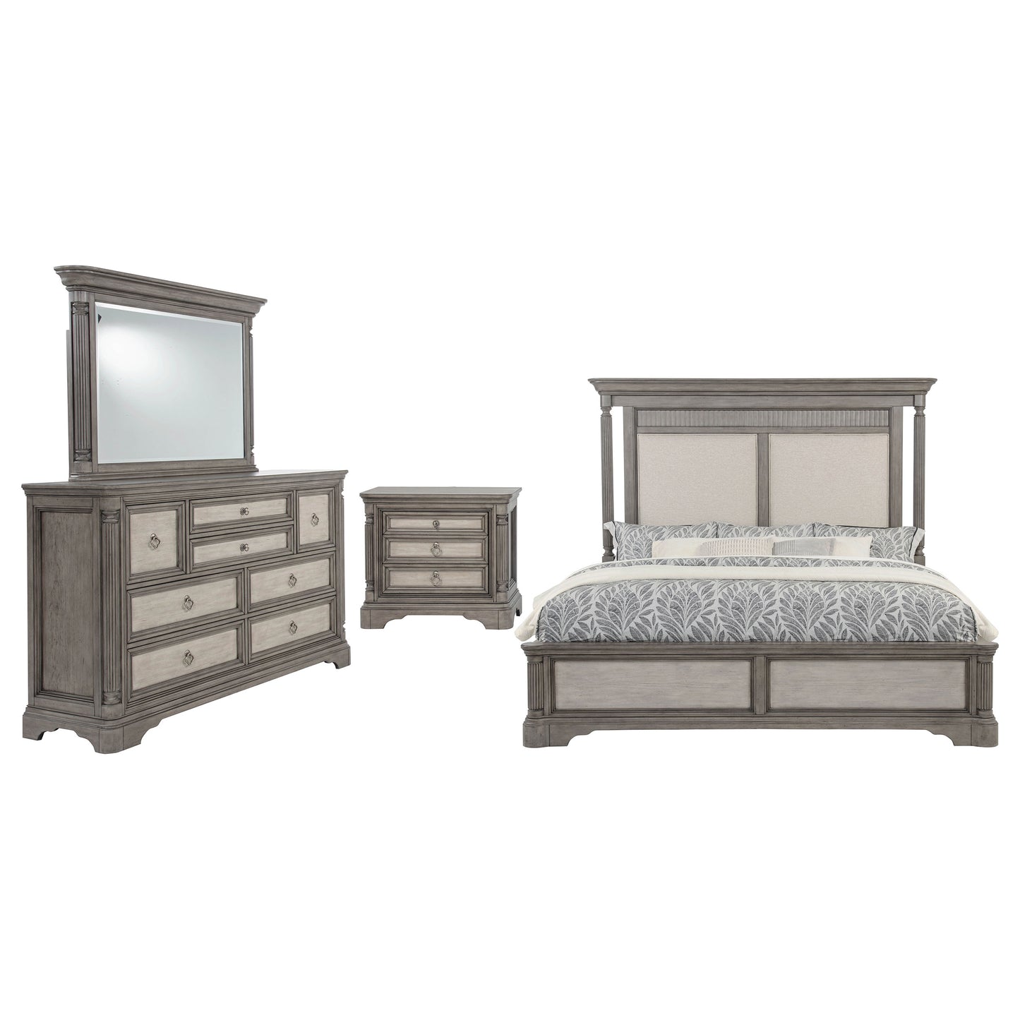 Cresswell 4-piece Queen Bedroom Set Weathered Taupe