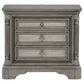 Cresswell 3-drawer Nightstand Bedside Table Weathered Taupe