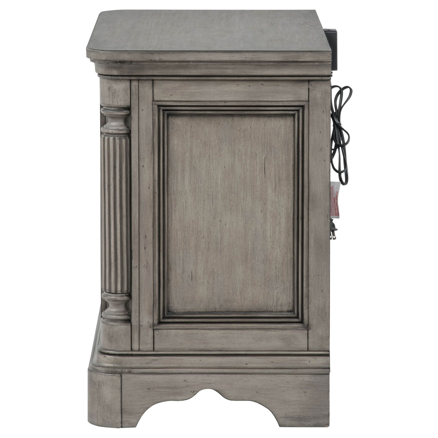 Cresswell 3-drawer Nightstand Bedside Table Weathered Taupe
