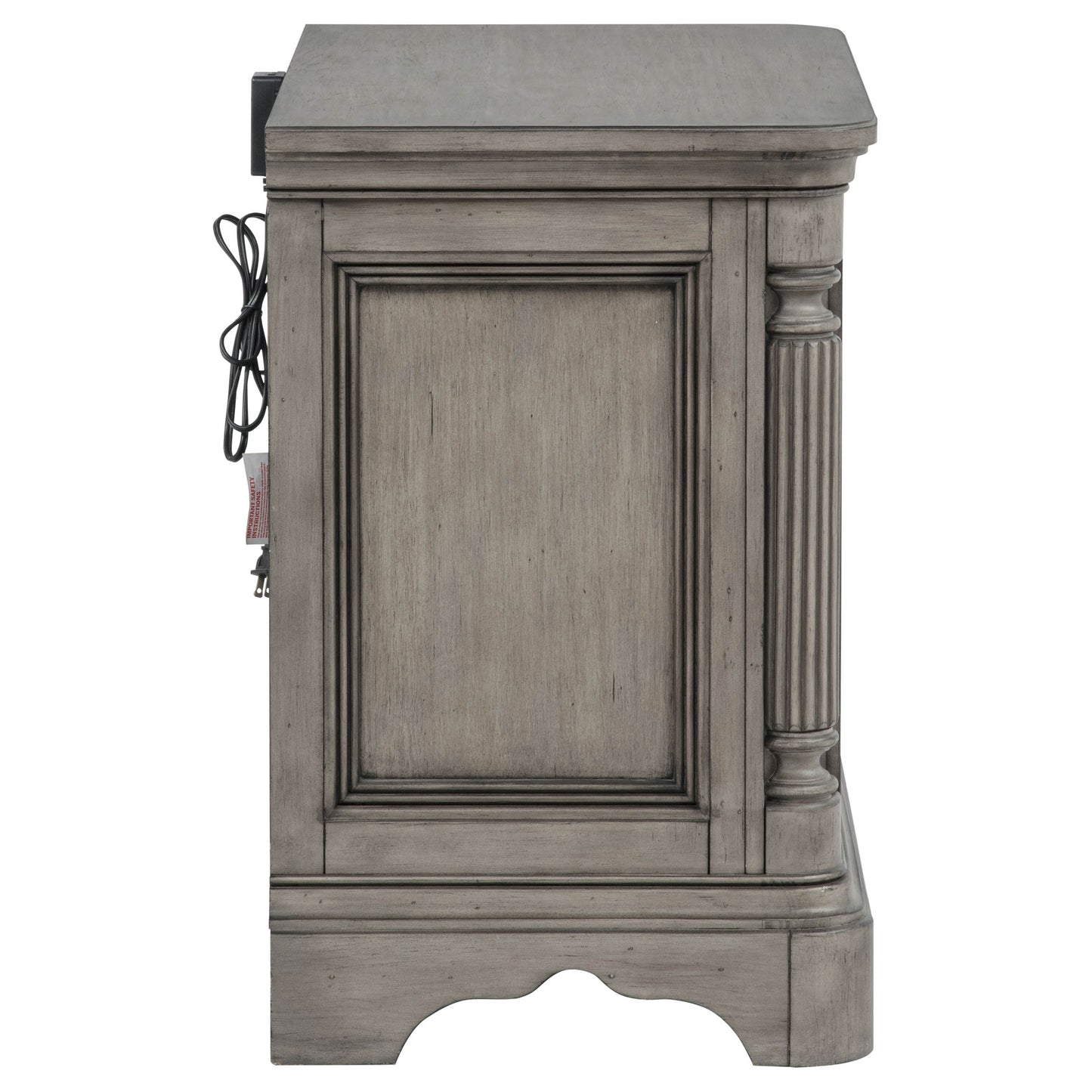 Cresswell 3-drawer Nightstand Bedside Table Weathered Taupe