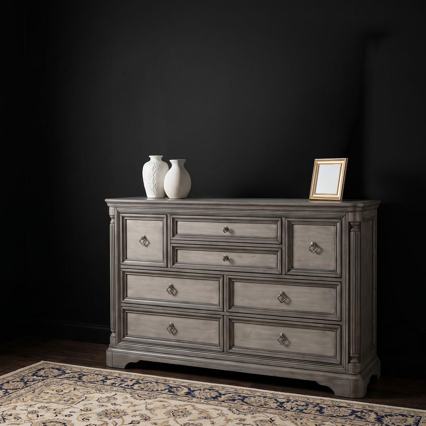 Cresswell 8-drawer Bedroom Dresser Weathered Taupe