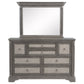 Cresswell 8-drawer Dresser with Mirror Weathered Taupe