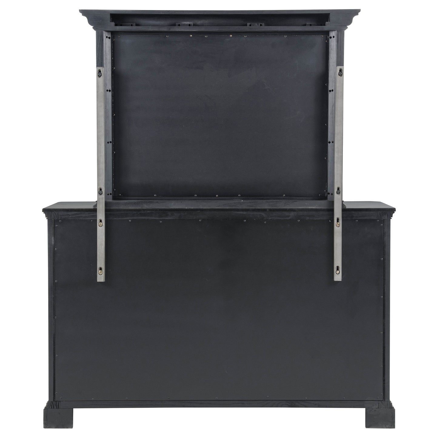 Cresswell 8-drawer Dresser with Mirror Weathered Taupe