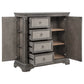Cresswell 4-drawer Door Chest with Hidden Storage Weathered Taupe