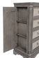 Cresswell 4-drawer Door Chest with Hidden Storage Weathered Taupe