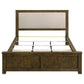 Doherty California King Linen Panel Bed Rustic Brown