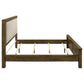 Doherty California King Linen Panel Bed Rustic Brown