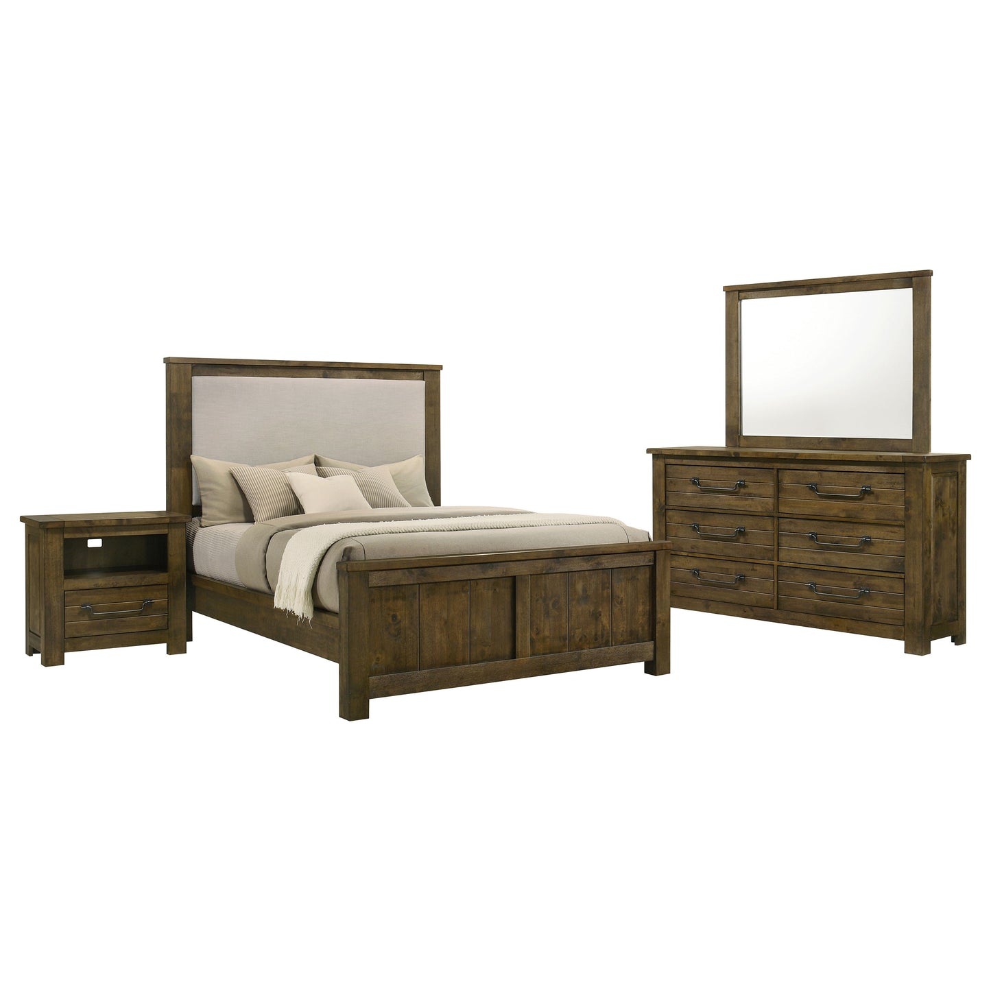 Doherty 4-piece California King Bedroom Set Rustic Brown