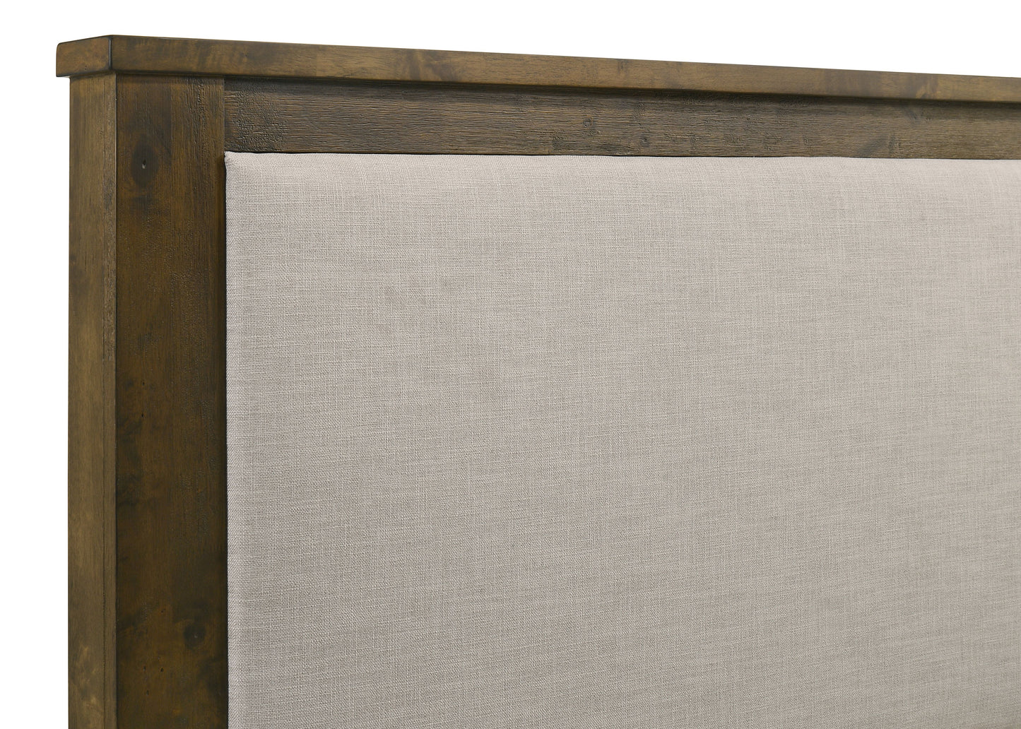 Doherty California King Linen Panel Bed Rustic Brown