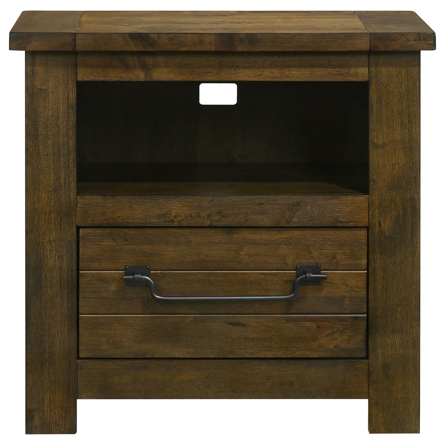 Doherty 1-drawer Nightstand Bedside Table Rustic Brown