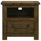 Doherty 1-drawer Nightstand Bedside Table Rustic Brown