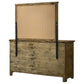 Doherty 6-drawer Dresser with Mirror Rustic Brown