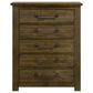 Doherty 5-drawer Chest of Drawers Rustic Brown