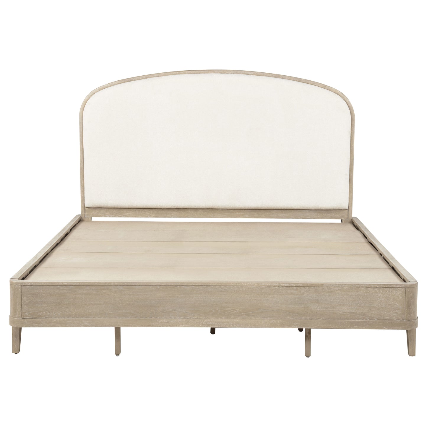 Lucaire Eastern King Upholstered Panel Bed Sandstone