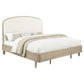 Lucaire Eastern King Upholstered Panel Bed Sandstone