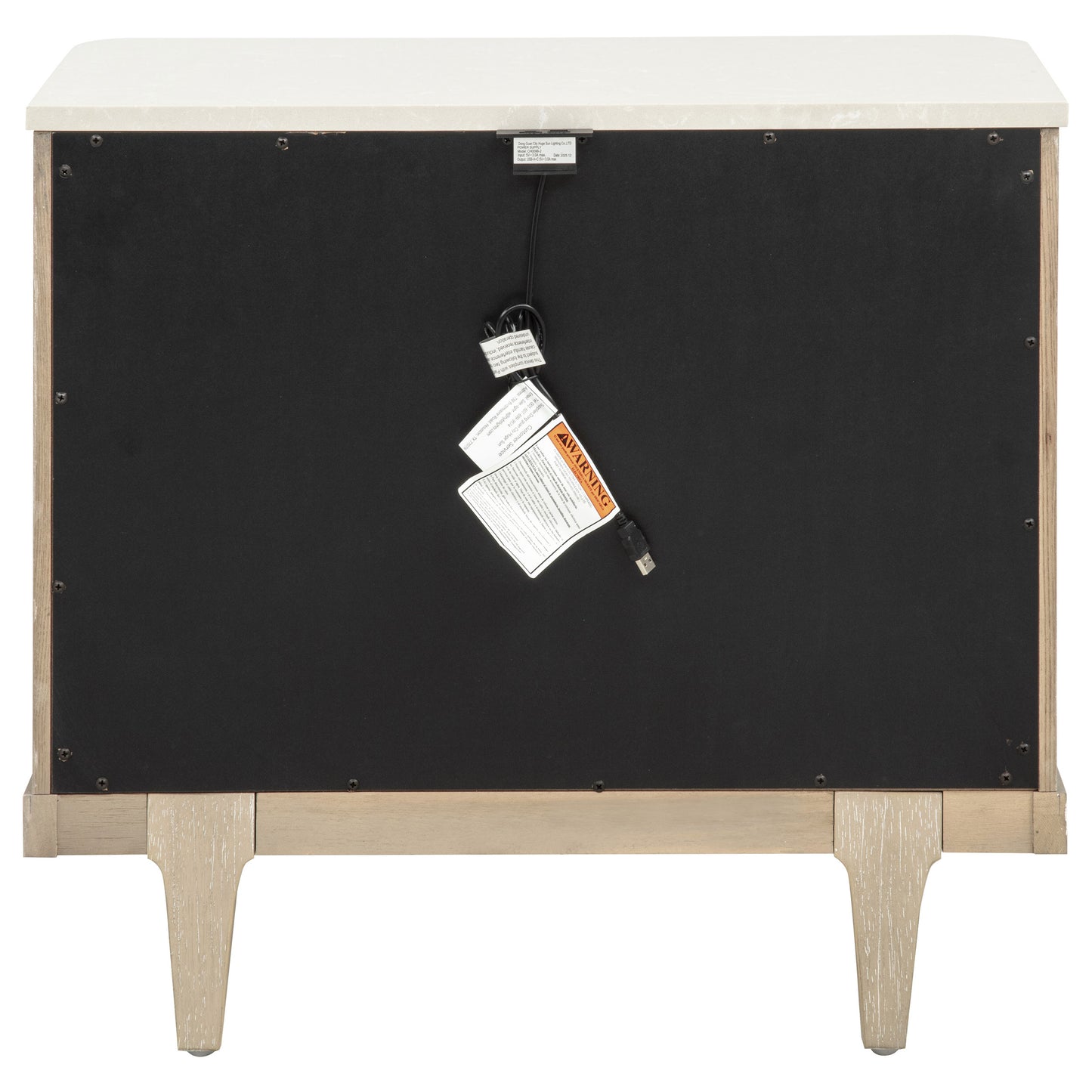 Lucaire 3-drawer Nightstand Bedside Table Sandstone