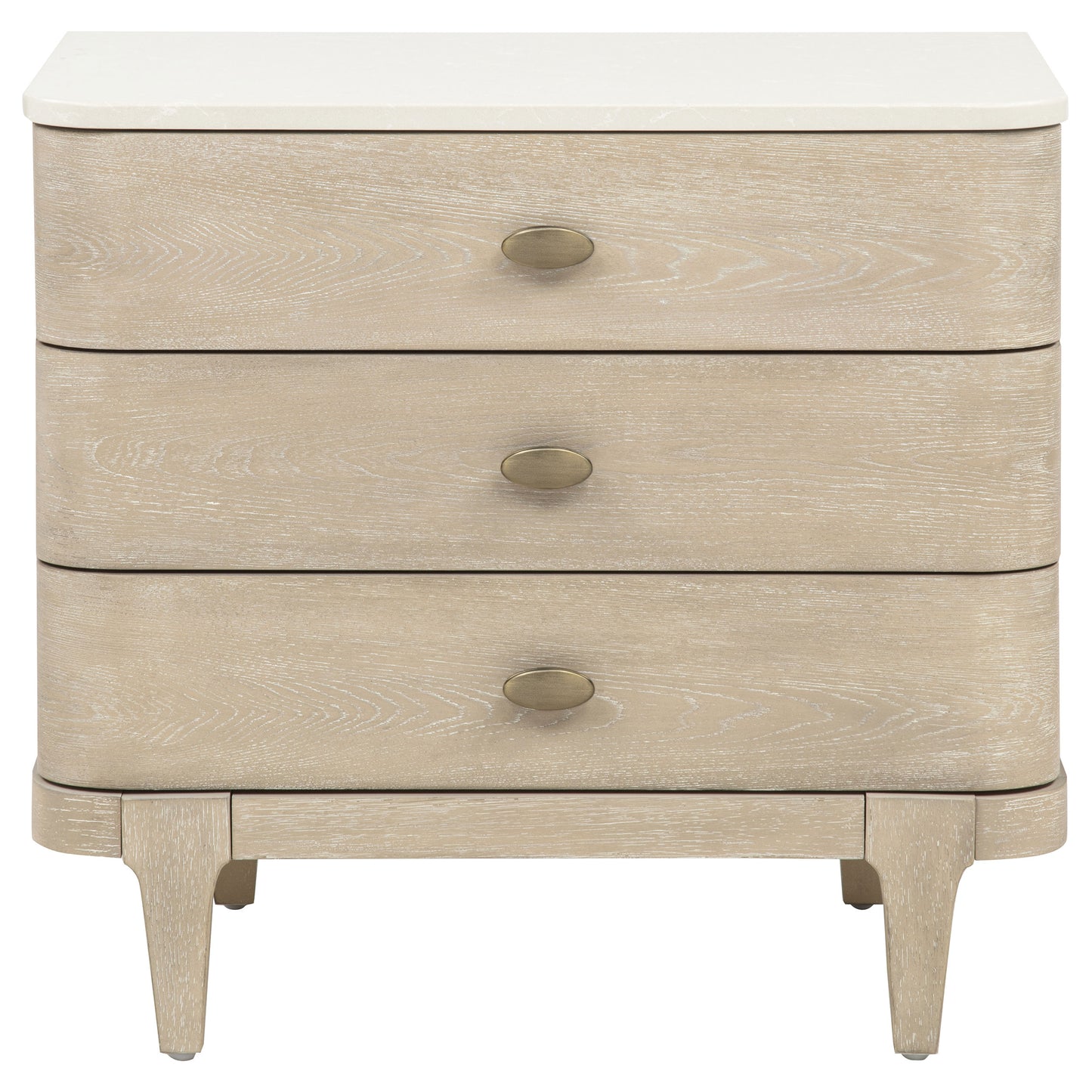 Lucaire 3-drawer Nightstand Bedside Table Sandstone